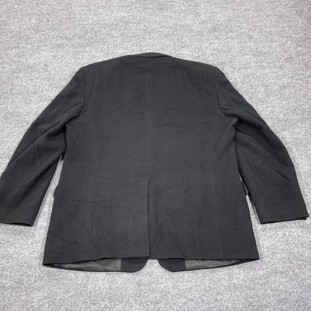 Stafford Blazer Mens 48 Long Black Camel Hair Two Button Sport Coat‎ Lined